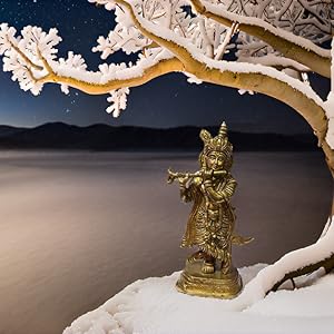 PARIJAT HANDICRAFT Brass Metal Lord Gane... 25 Bal krishna brass statues