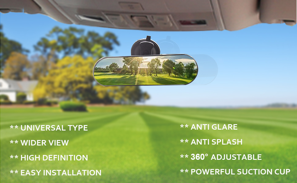 KITBEST Rear View Mirror, Learner Driving Instructor Mirror Anti Glare