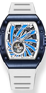 bonest gatti 腕時計　自動巻き　スケルトン BONEST GATTI メンズ自動巻き時計リアル トゥールビヨン トノー