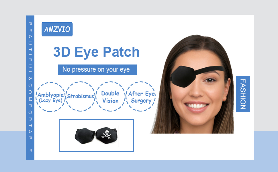 AMZVIO Eye Patches for Adults, 3D Eye Patch Medical for Left and Right