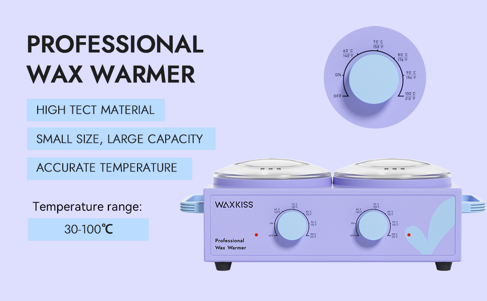 Double Wax Warmer, Antiscald 14oz Dual Wax Pot Warmer