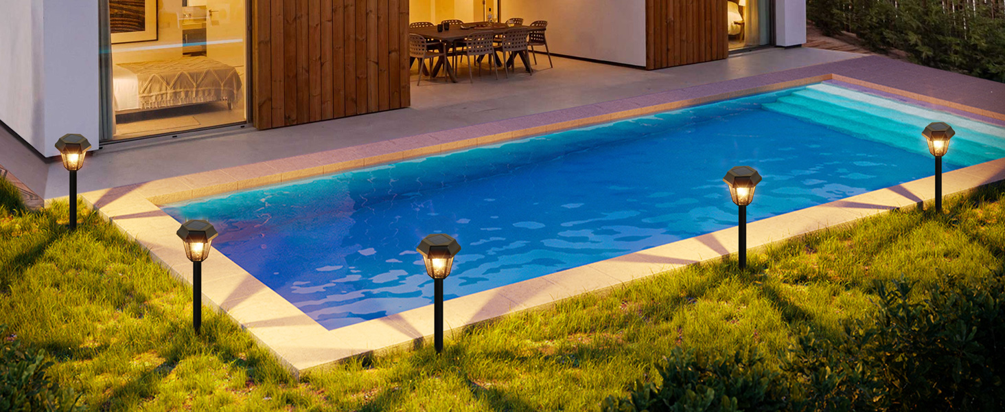 pool ground lights outdoor stake lights