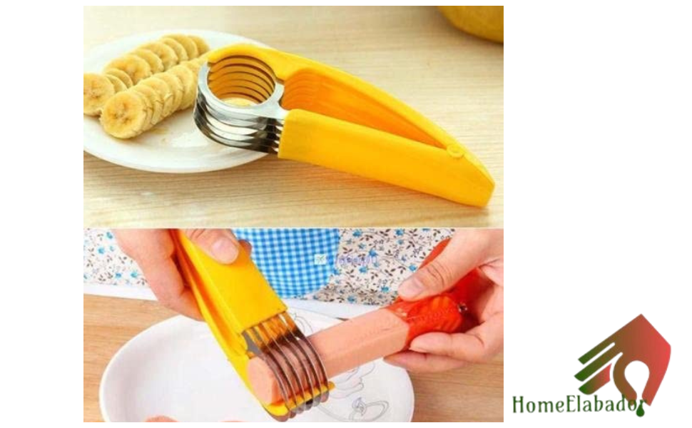 Strawberry Huller Banana Slicer Apple Cutter Fruits Peeler by Homeelabador (Banana Slicer