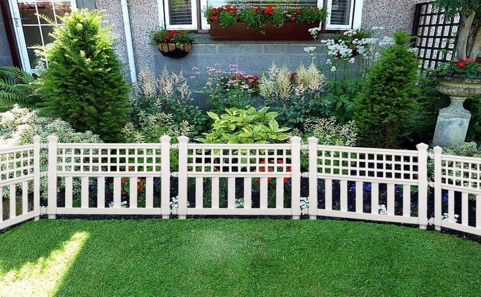 AQS INTERNATIONAL Farmhouse Plastic Fence PVC Picket Long Fence