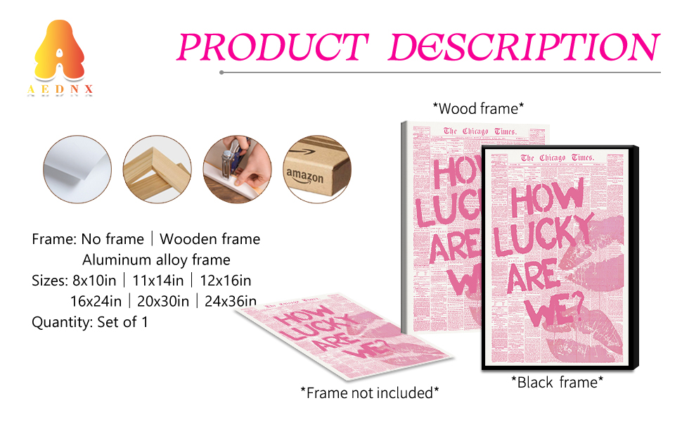 Trendy Pink How Lucky Are We Wall Art