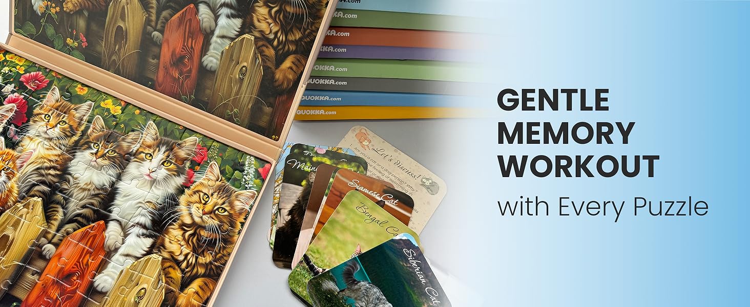 QUOKKA 60 Pieces Dementia Puzzles for Elderly Large Piece