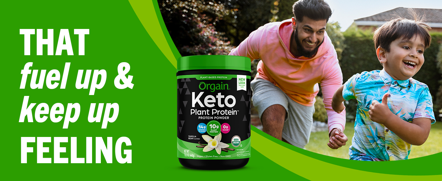 Orgain Keto PlantBased Protein Powder, Chocolate 10g of