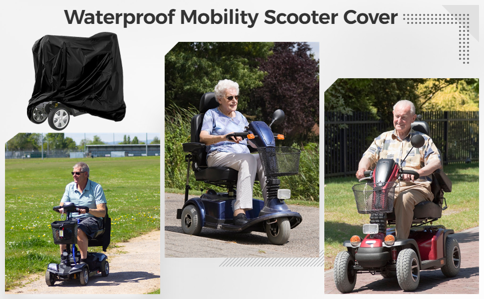 420D Mobility Scooter Cover 55"x 26" x 36" (L x W x H), Epicover Waterproof Scooter