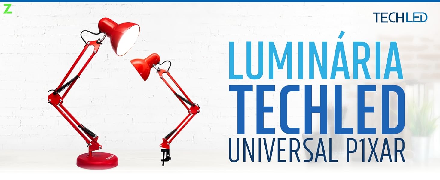 luminaria de mesa pixar techled