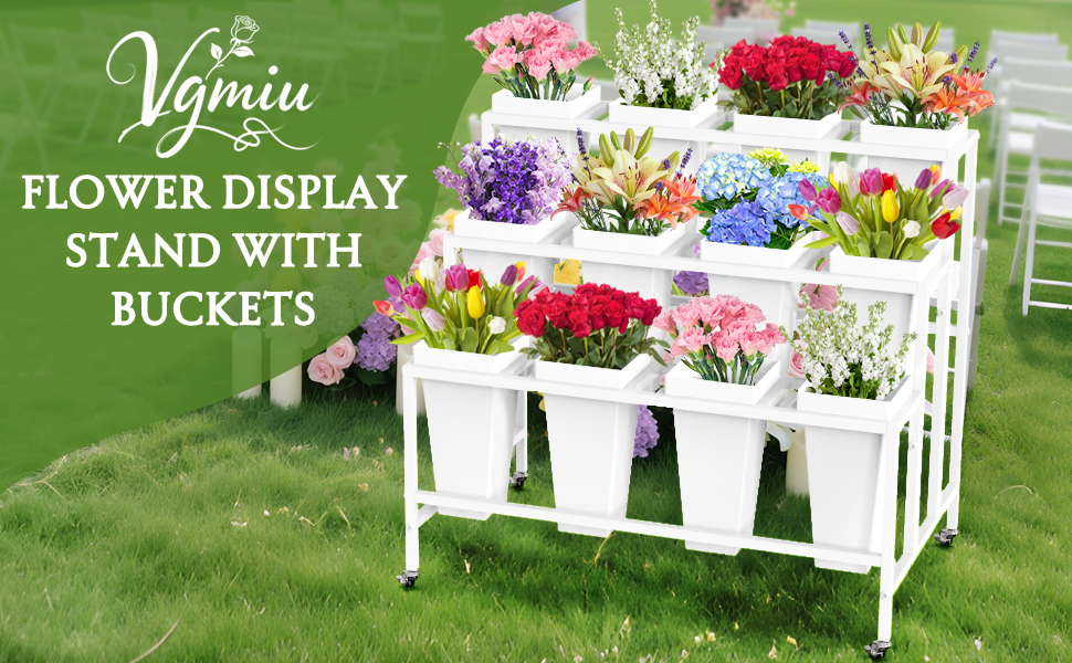 Amazon.com: VGMiu Flower Display Stand with 12 Buckets, 3