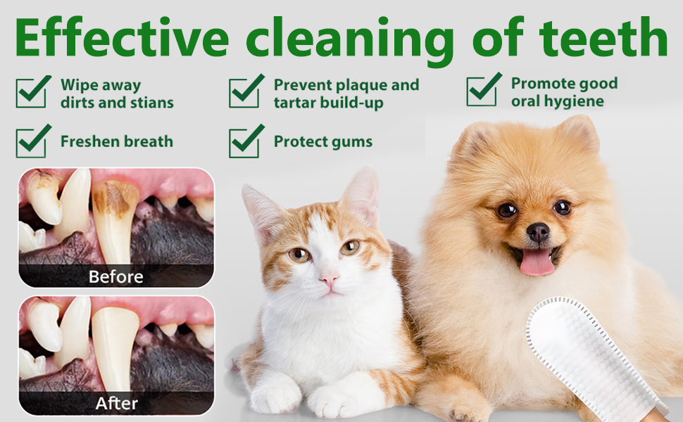 Dental Care Finger Wipes for Dogs