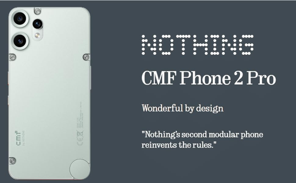 CMF Phone 2 Pro modular phone in Light Green color by Nothing with triple camera bold design