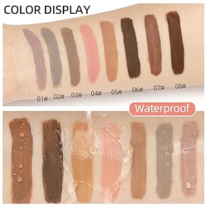 Liquid Eyeshadow Set 8 Colors Smooth Matte Eyeshadow Neutral Nude Shimmer Eye Makeup