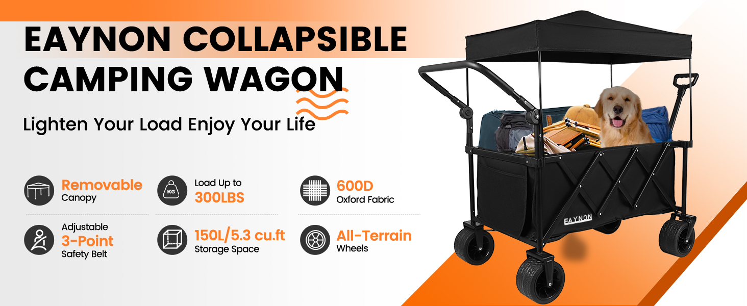 collapsible wagon with canopy