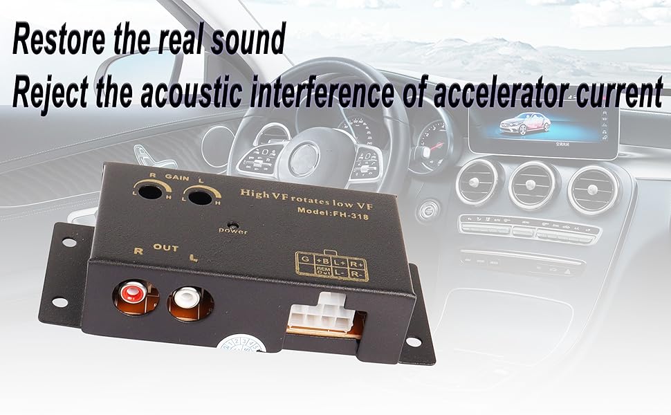 XMSJSIY Car Audio High to Low Converter Adapter Line Input to RCA