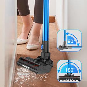 Proscenic P10 Cordless Vacuum Cleaner, 22000Pa Powerful, 4 Adjustable Suction Modes, LED Touch Screen, Removable Battery, For Hard Floor,Carpet, Pet Hair, Blue 16 Cordless Vacuum Cleaner