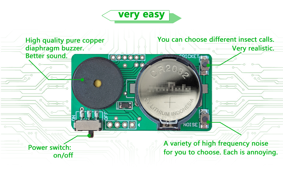 CCMIOCO Mini PCB Lrritating Noisemaker, Prank Stuff, Small