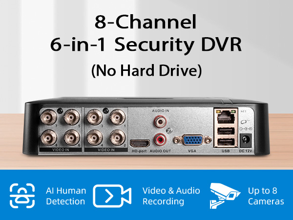 防犯カメラ7channel h.264 digitalvideorecorder Amazon.com : Evertech 8 Channel Security DVR Recorder H.265 1080N