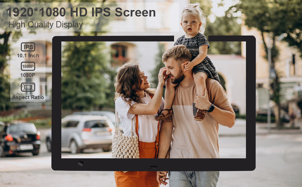 10.1Inch Digital Picture Frame USB, Jimwey IPS Screen