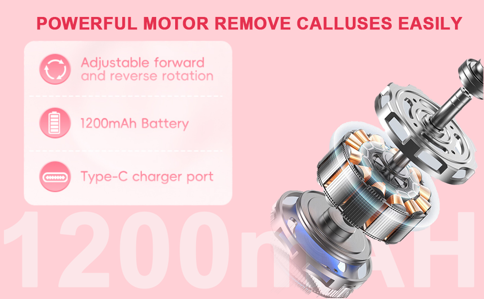 2 in 1 Electric Foot Callus Remover, Aluminum Alloy