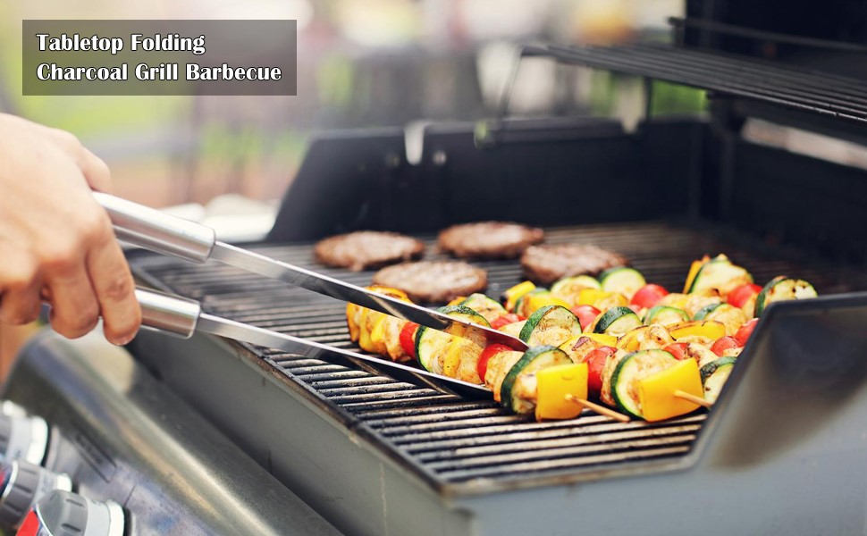 Kumaka Charcoal Portable Barbecue/Briefcase Style Folding Barbecue