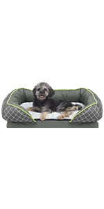 Bolster Jumbo Dog Bed Waterproof Cozy Washable Lounger for Medium And Large Dog