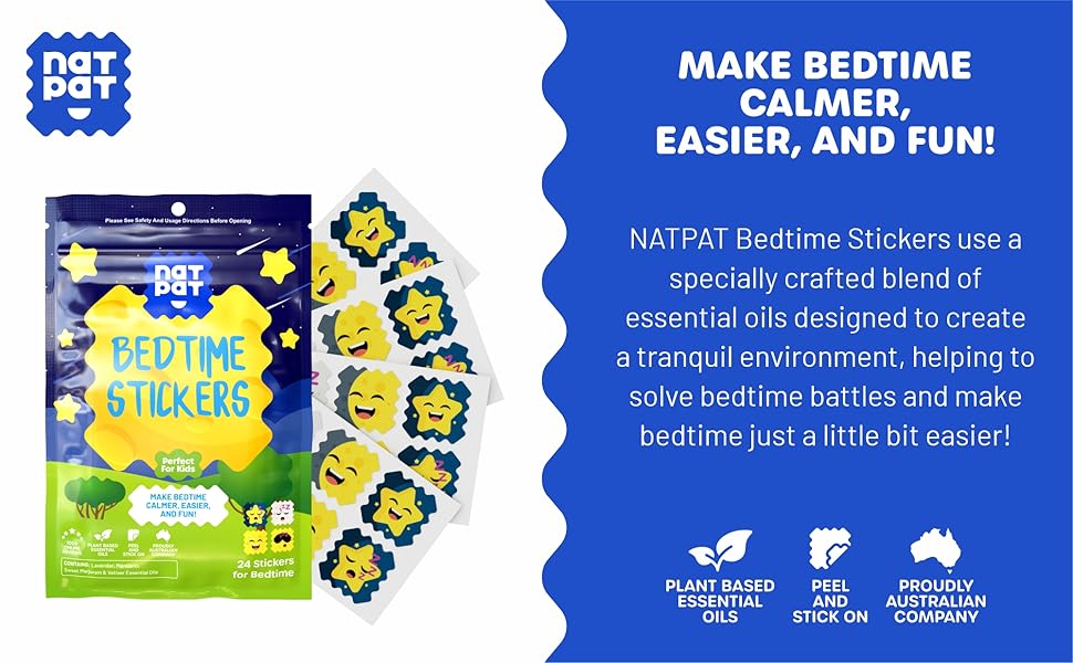 bedtime, calm, fun, bedtime stickers