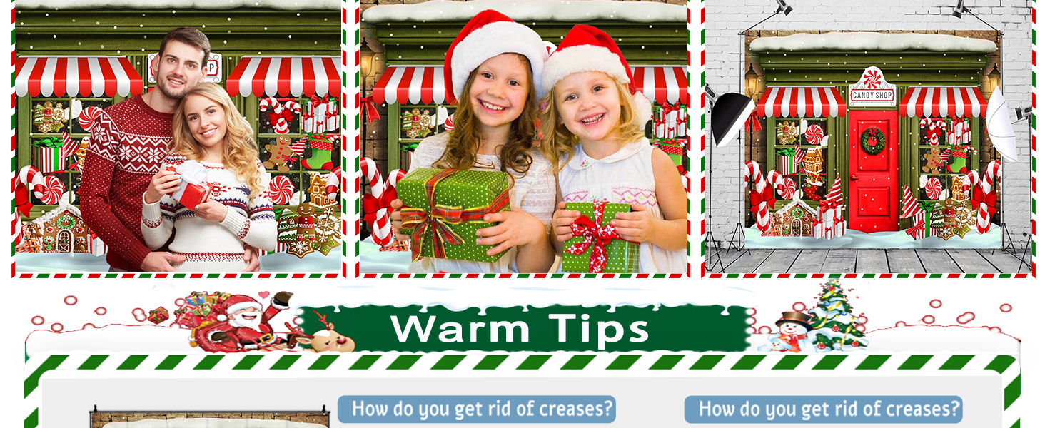 Red and Green Christmas Backdrop