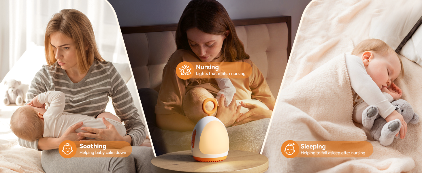 Dreamegg White Noise Machine Nite 2 Sound Machine, 3in1 Baby Soother Sound Machine Night