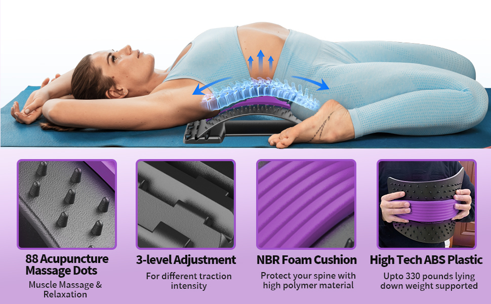 ELMERT Back Stretcher for Lower Back Pain Relief, Back