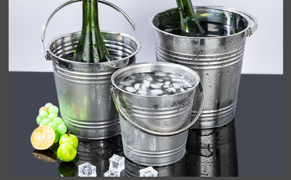 Ice Bucket Insulated Stainless Steel Keep Ice Frozen Longer