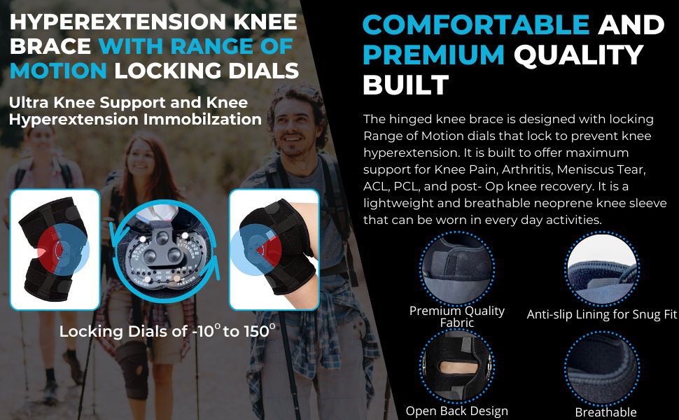 Knee Brace for Knee Pain For Men & Women pcl brace torn meniscus patella knee brace stabilizer