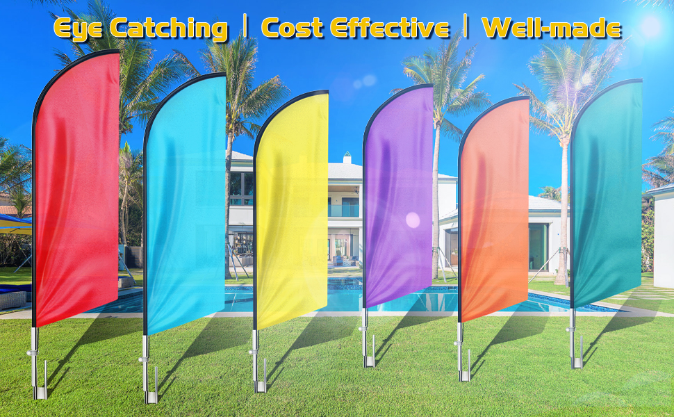 FSFLAG Solid Colored Feather Flag, Solid Colored Swooper
