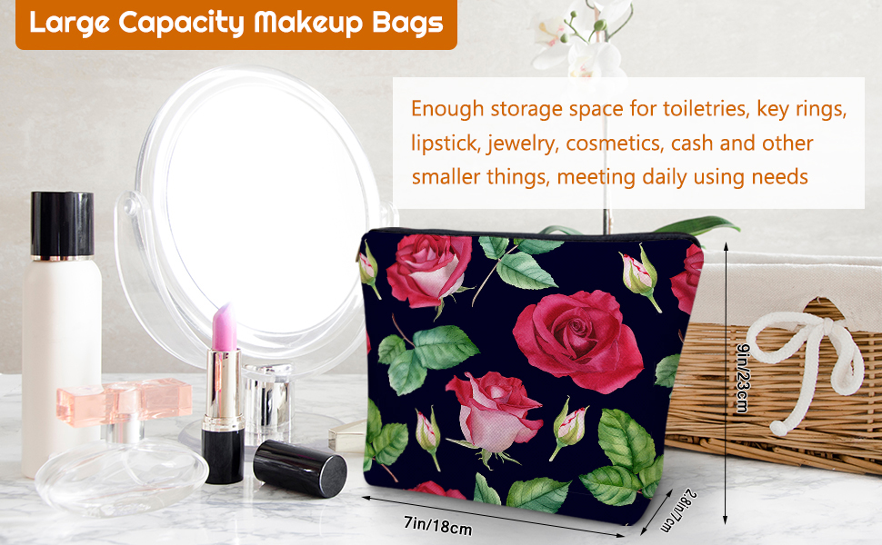 makeup bags size