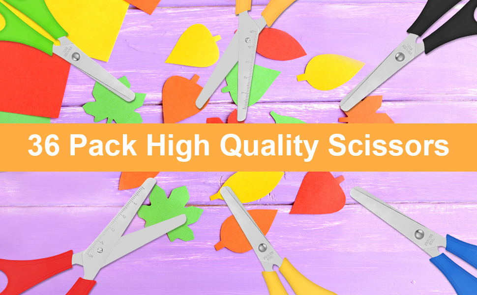 36 Pcs Scissors Bulk for kid,Children Scissors Bulk,5 Inch