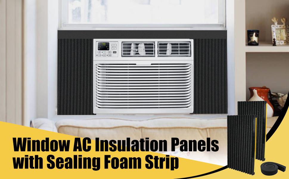 Powrocket Window Air Conditioner Foam Insulated Panels, 17