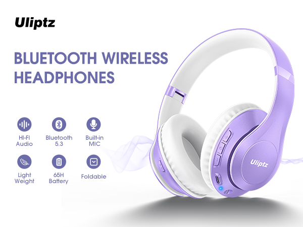 Amazon.com: Uliptz Wireless Bluetooth Headphones, 65H