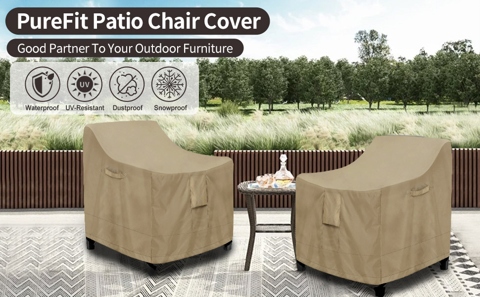 PureFit Outdoor Chair Covers Waterproof Patio Furniture