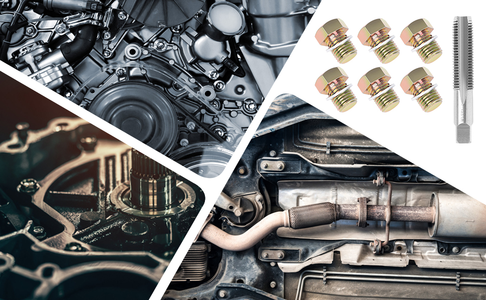 JMMRRR Oil Drain Plug Tap Thread Repair Kit M13 x 1.5MM Oil