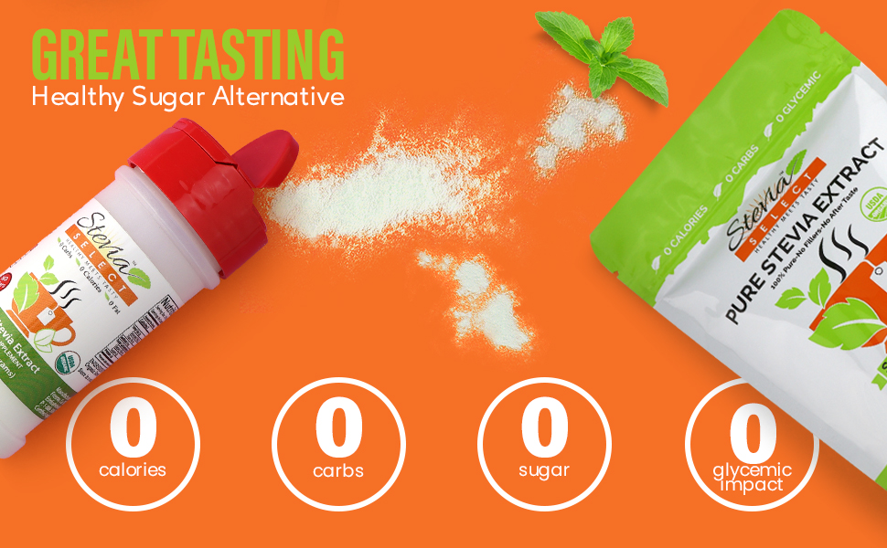 Stevia Select Pure Organic Stevia Powder 100 Stevia Without