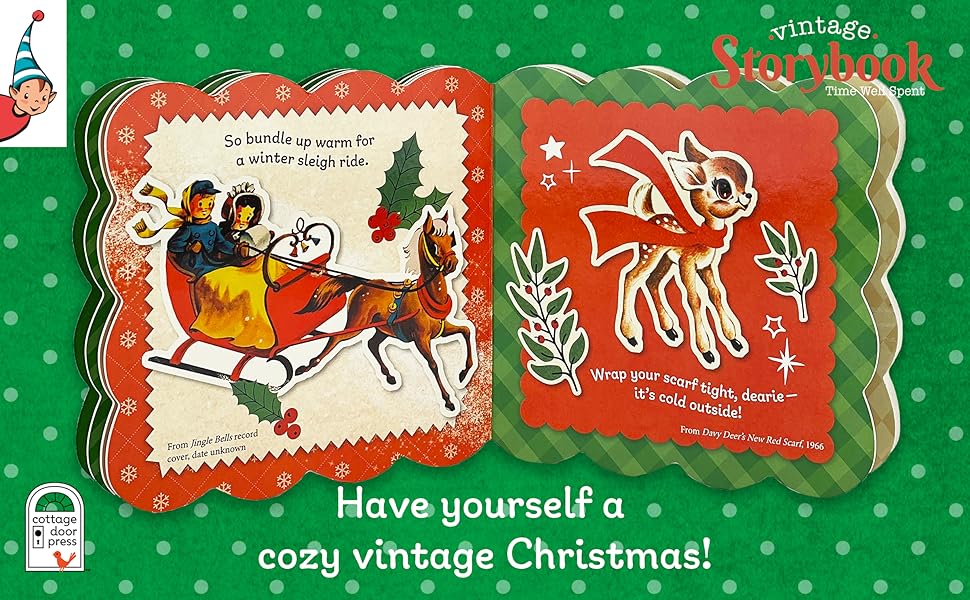 merry christmas vintage storybook