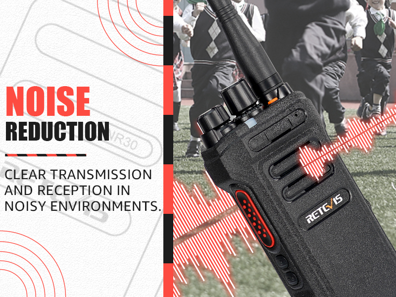Retevis NR30 2 Way Radio Long Range, Waterproof Walkie Talkies with Mic, High Power Two Way Radios, Noise Cancelling, Group Call, for Manufacturing Contractor(4 Pack) 19 retevis nr30