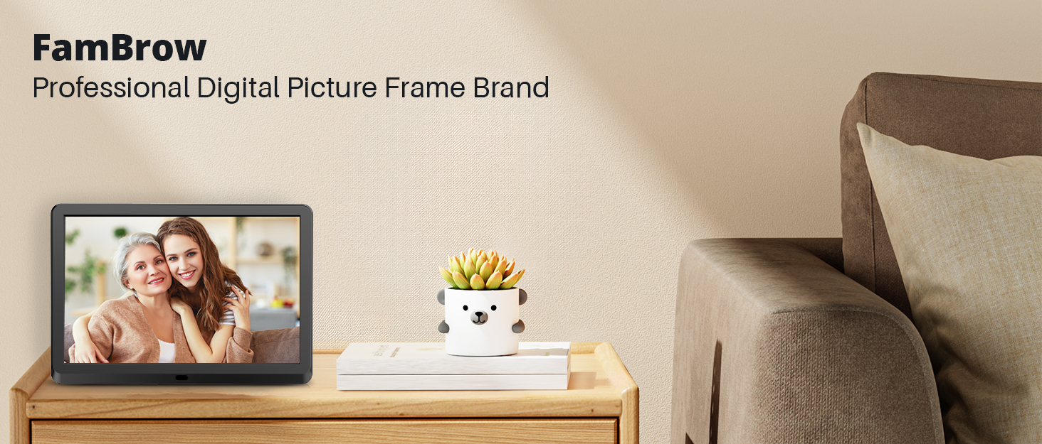 Digital Photo Frame 8 inch FHD, Fambrow Digital Picture Frame 1920x1080