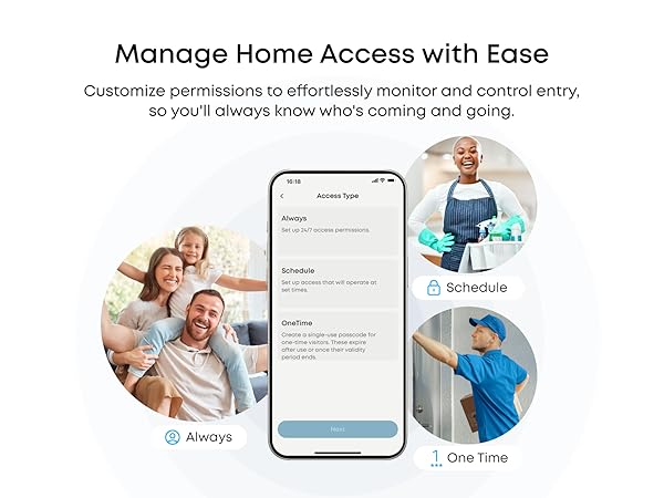 eufy app with home access control for Always/Schedule/One Time