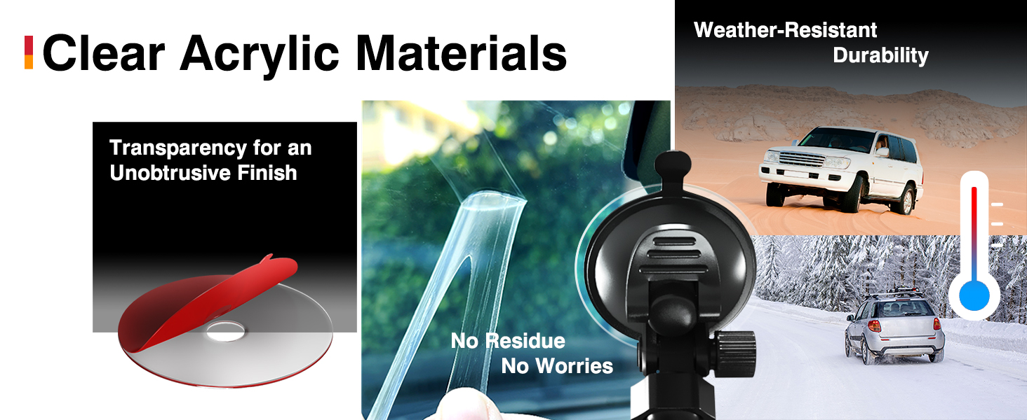 MASIGO Sticky Adhesive Pads for Dash Cam Suction Cup Mount