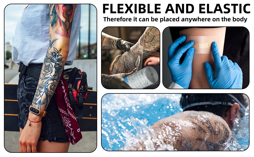 Our tattoo bandages offer exceptional adhesion, safeguarding your masterpiece