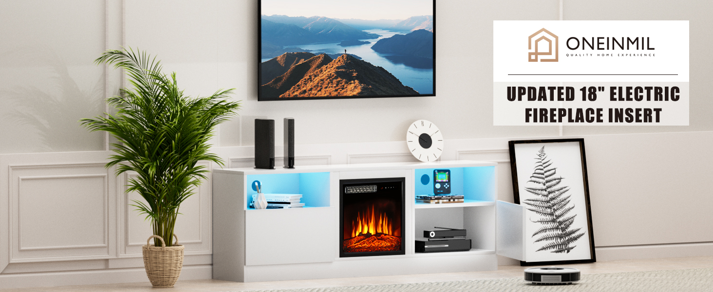 Modern Fireplace TV Stand