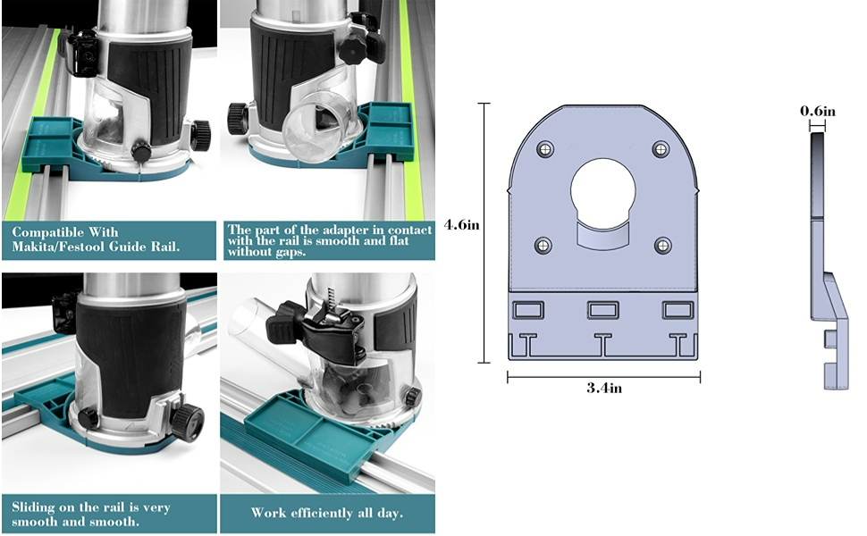 maSa　様用 adapter szyny prowadzącej do for Makita/for Festool