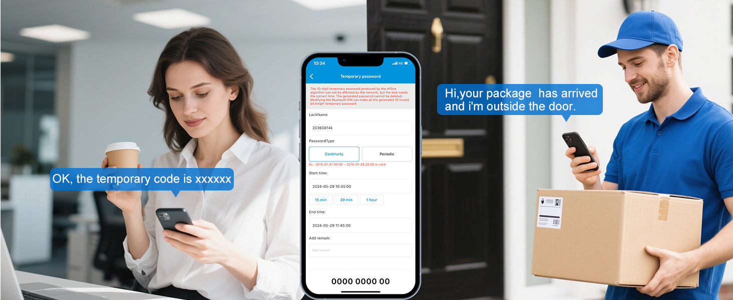 keypad lock one time code passcode door lock for bedroom