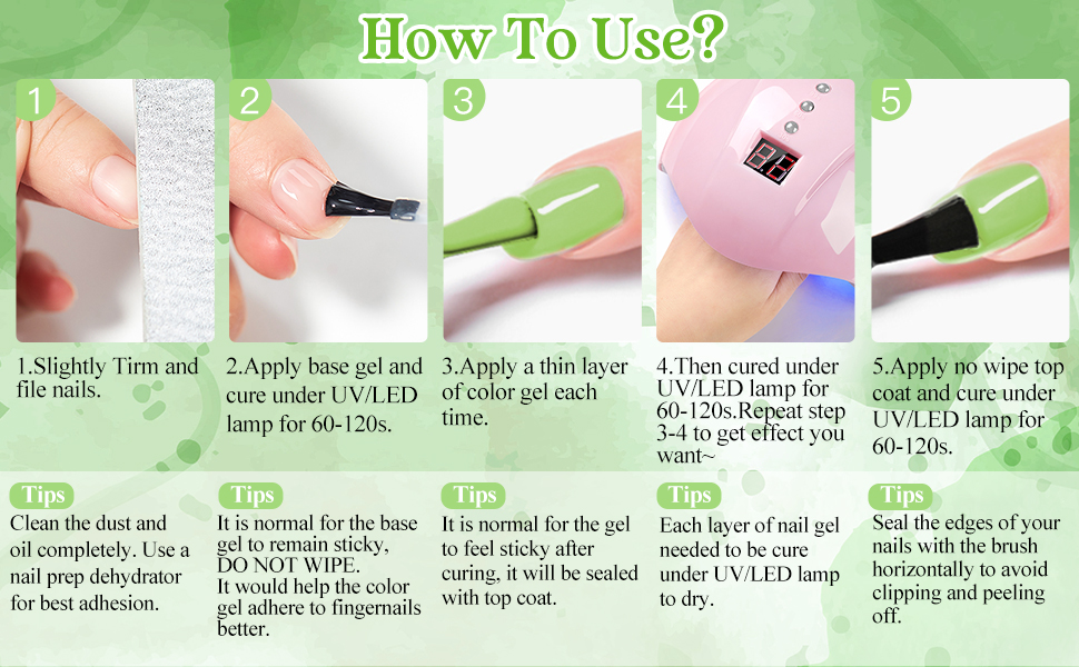 MTSSII Green Gel Nail Polish Set 12 Pcs Sage Green Forest